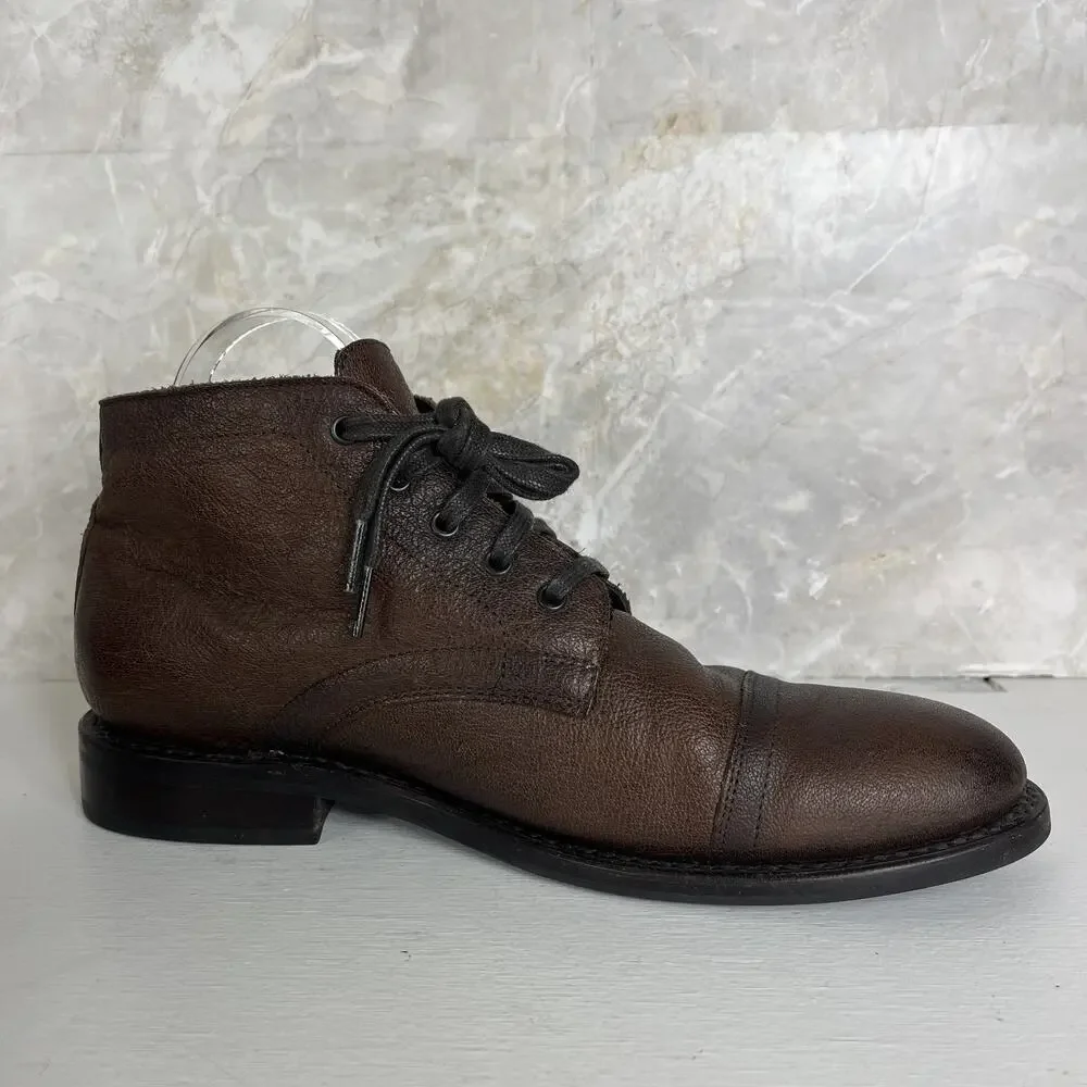 Thursday Boot Company Everyday Cap Toe Boots Men's 9 US Brown Leather Lace Up